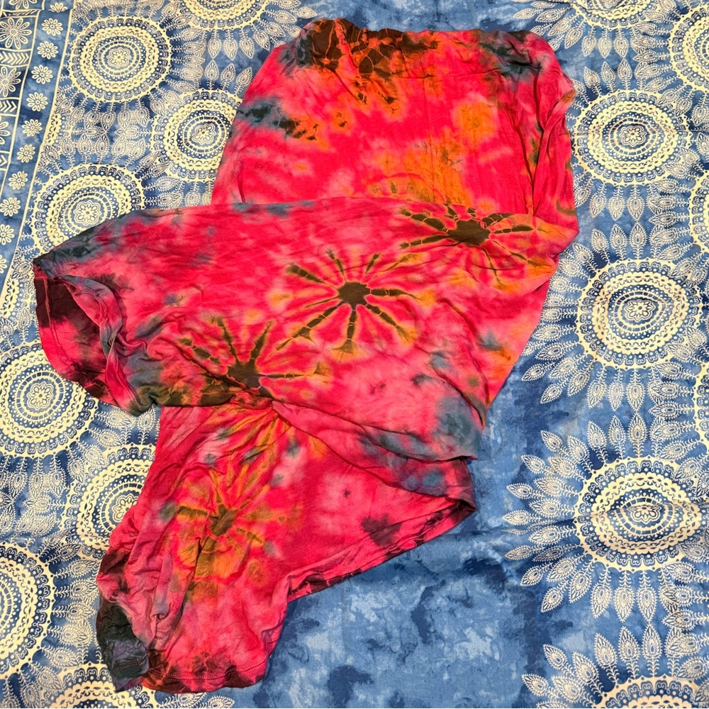 Tie-dye harem pants
